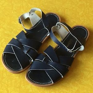 Salt Water sandals. Navy. Made in USA